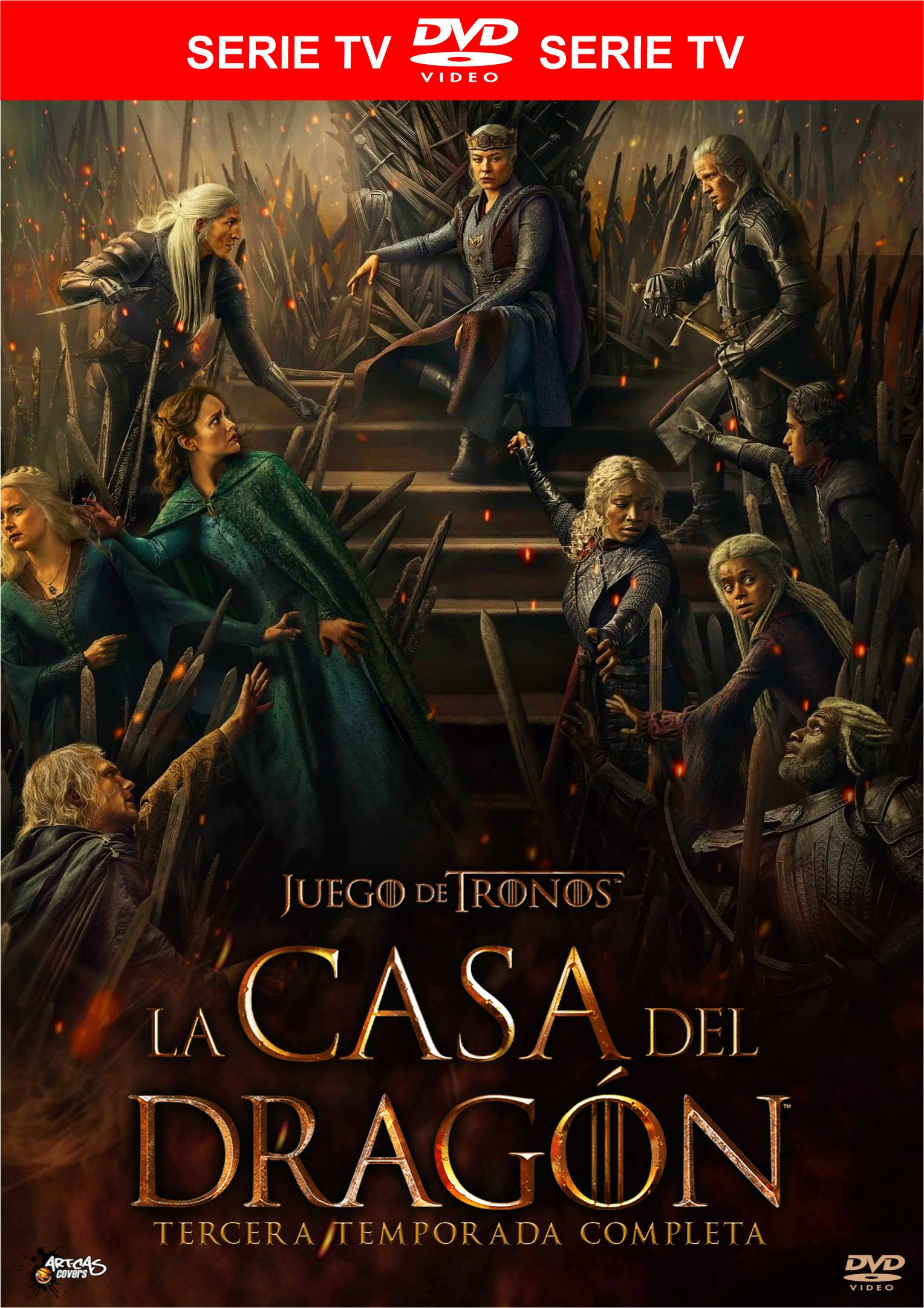 JUEGO DE TRONOS – LA CASA DEL DRAGON – HOUSE OF THE DRAGON – TEMPORADA 3 – DISCOS 1 AL 3 – DVD-5 – DUAL LATINO – 2026 – (VIP)
